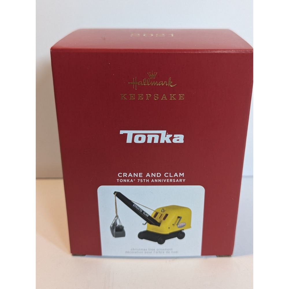 2021 Hallmark Christmas Ornament Tonka Crane And Clam 75th Anniv.